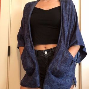 Denim-style Kimono